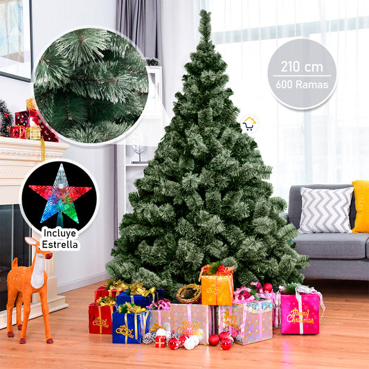 ÁRBOL DE NAVIDAD  210 cm | ESTRELLA LED VERONA GRATIS