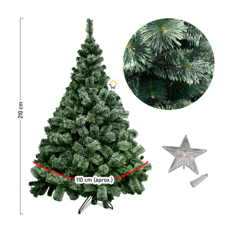 ÁRBOL DE NAVIDAD  210 cm | ESTRELLA LED VERONA GRATIS