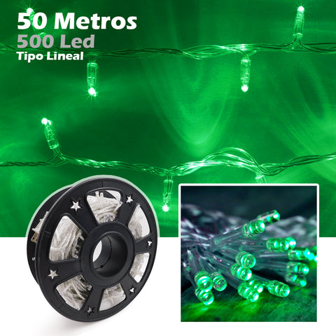 LUCES LED VERDES | 500 BOMBILLOS - 50 METROS